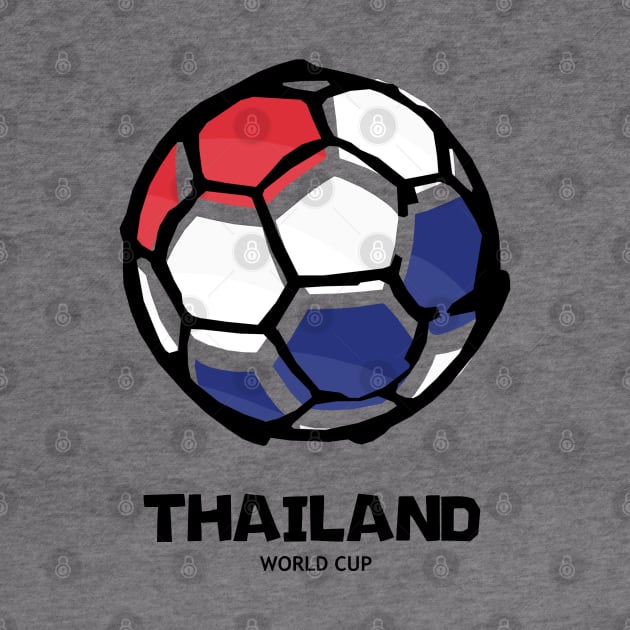 Thailand Football Country Flag by KewaleeTee